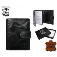 Meeste rahakott N4L-BCL Black, ALWAYS WILD, Nahast rahakotid