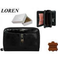 Naiste rahakott 55025-CDL Black, LOREN, Nahast rahakotid