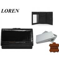 Naiste rahakott 55282-RSL Black, LOREN, Nahast rahakotid