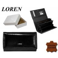 Naiste rahakott 60001-RSL Black, LOREN, Nahast rahakotid