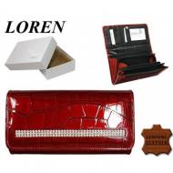 Naiste rahakott DL-4-CB-CRYL Red, LOREN, Nahast rahakotid
