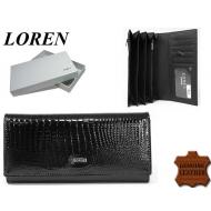 Naiste rahakott GD27-RSL Black, LOREN, Nahast rahakotid
